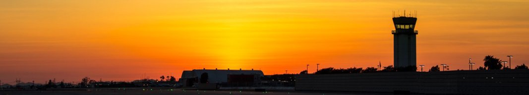 Van Nuys Airport at dusk